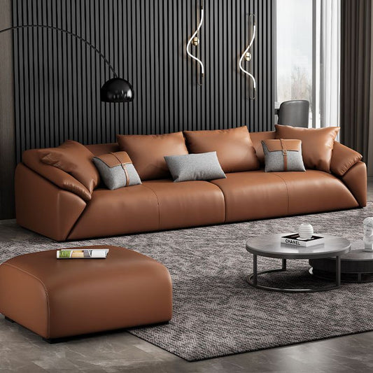 الاسم اريكة الجلد البني brown leather sofa