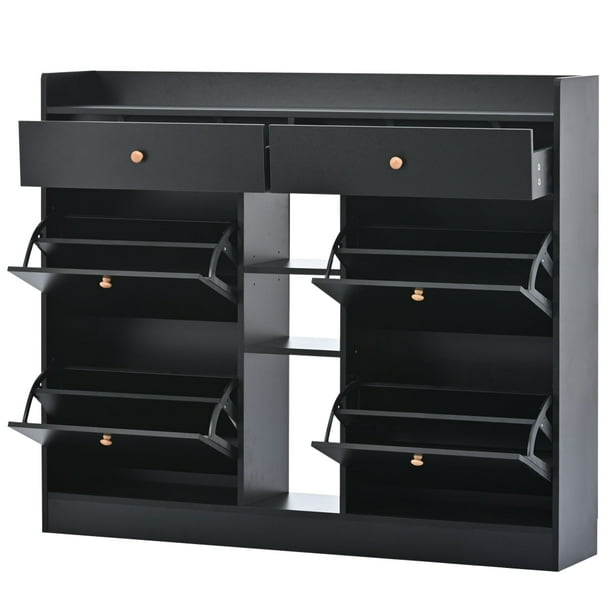 الاسم:خزانة احذية سوداء أنيقة،Elegant black shoe cabinet