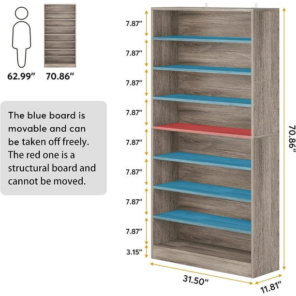 الاسم:خزانة احذية خشبية رمادية،Grey wooden shoe cabinet