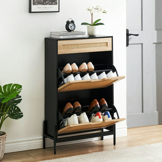 الاسم:خزانة احذية سوداء صغيرة،Small black shoe cabinet