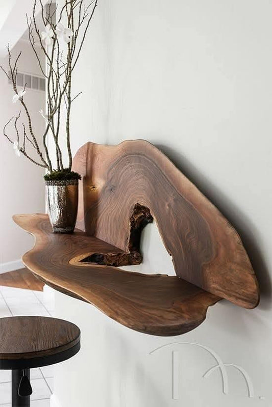 الاسم:رف خشبي طبيعي،Natural wood shelf  * الوصف: