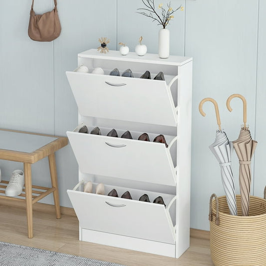 الاسم:خزانة احذية بيضاء صغيرة،Small white shoe cabinet